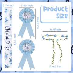 Serencatcher mom-to-be pin badge in blue for a keepsake memento