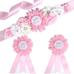 Serencatcher Silly Goose maternity sash in pink for standout mom-to-be photos