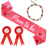 Serencatcher strawberry mom-to-be sash for elegant baby shower moments