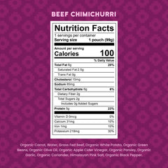 Beef chimichurri pouch from Serenity Kids ideal for busy family meals