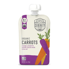 Serenity Kids carrot medley pouch for on-the-go healthy snacking