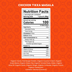 Serenity Kids Chicken Tikka Masala pouch open—easy one-handed feeding for toddlers.