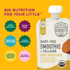 Serenity Kids sweet potato spice blend close-up with coconut cream