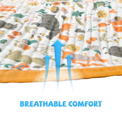 Setaria Viridis forest animals blanket used as stroller cover