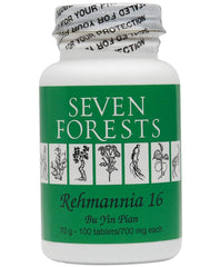 Seven Forests Rehmannia 16 bottle promotes balanced moisture and vitality.