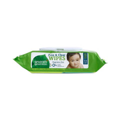 Seventh Generation Baby Wipes close-up texture shows thick, soft cleansing.