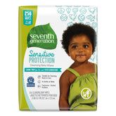 Seventh Generation unscented baby wipes four-pack for sensitive newborn skin.