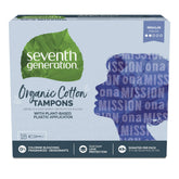 Seventh Generation Free & Clear tampons with applicator showing comfortable insertion and leak protection.
