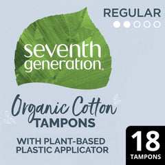 Seventh Generation Free & Clear packaging highlights eco-friendly design and 18-count convenience.