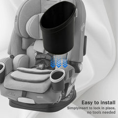 Sevomie cup holder with 77.5mm opening fits larger kid bottles for on‑the‑go hydration.