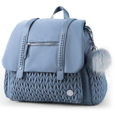 SEWBOO diaper bag backpack front view shows roomy layout for on-the-go parenting