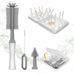 Sewiden baby bottle brush set with travel case, ideal for on-the-go cleaning