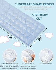 Seyõssbe blue foam edge cushion provides padding on corners.