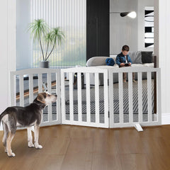 SFJC dog gate three-panel assembled, ideal indoor barrier for pets