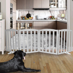 SFJC dog gate folded configuration fits tight spaces