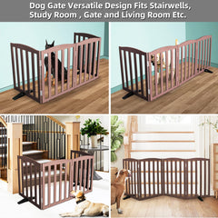 SFJC expanded gate in use blocks stairs and doorways with free-standing stability