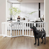 SFJC freestanding dog gate extended for wide doorways and containment