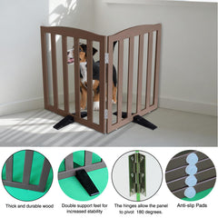 SFJC two-panel gate with hinges, sturdy containment for pets.