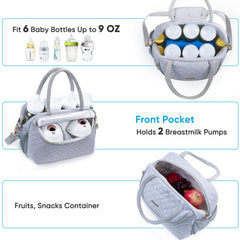 SFYBYHEART cooler bag interior showing organized compartments