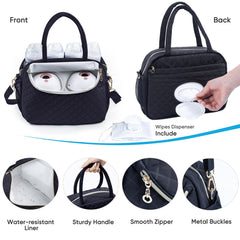 SFYBYHEART ice pack inside leakproof lining helps maintain cool temps.