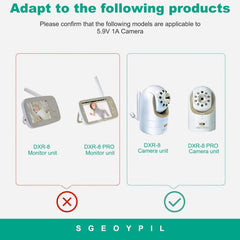 SGEOYPIL DXR-8 charger cable 9.8 ft for flexible placement.