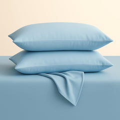 Shashwat Bedding blue toddler pillowcase front view for nap time and travel (12x16).