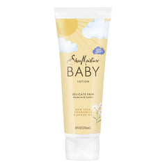SheaMoisture Baby Lotion bottle with raw shea butter for gentle hydration