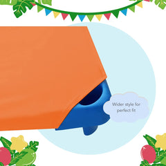 Sheets Stargazer cot sheet uses corner elastic loops for secure fit.