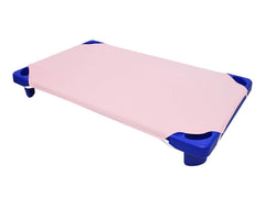 Sheets Stargazer cot sheets with corner elastic loops provide secure fit on pink 22x40 cots