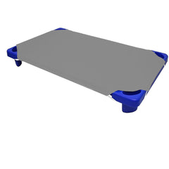 Sheets Stargazer dark grey cot sheet with corner elastic loops for secure fit.