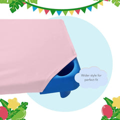 Durable hem stitched edges ensure long-lasting performance on preschool cot beds