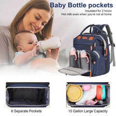Shengmeister Diaper Bag Backpack with Soft Mattress for comfortable outdoor naps.
