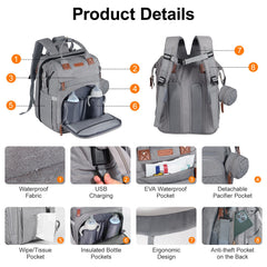 Shengmeister USB port diaper bag enables easy charging on the move