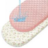 SheSeek Muslin Bassinet Sheets with waterproof layer for a clean and dry sleep surface.