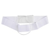 SHFGYG 35-inch concealed urine test belt in white front view, discreet under outfits