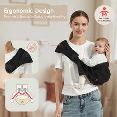 Shiaon sling wide shoulder straps reduce neck strain for longer carries.