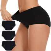 ShieldEase black washable underwear front view showing discreet daily protection