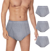 ShieldEase men's washable underwear gray 3-pack for daily discreet protection