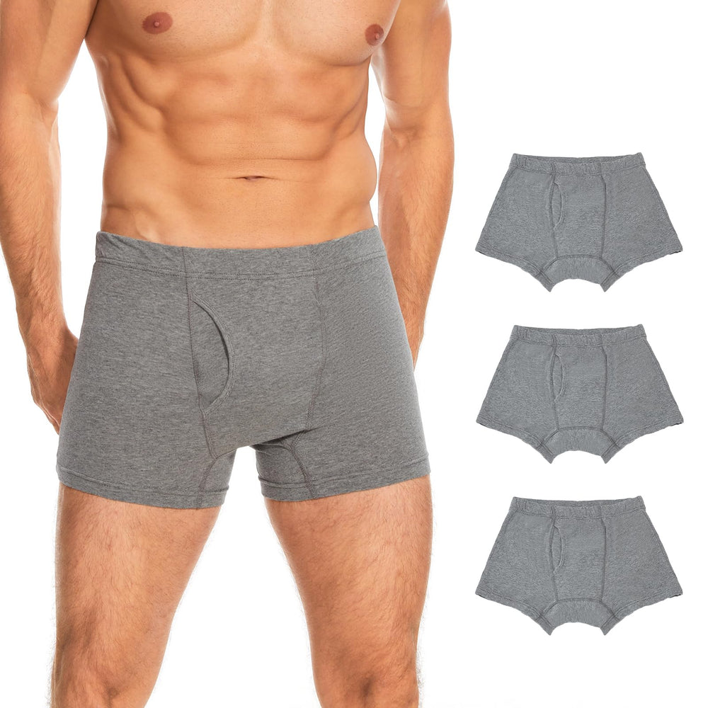 ShieldEase washable underwear for men front view with fly and discreet protection.