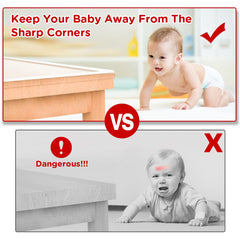 SHIISEWE Clear Corner Protector on wall corner preserving furniture appearance.