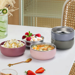 ShineMe colorful bowls set helps kids identify their own bowls at the table.