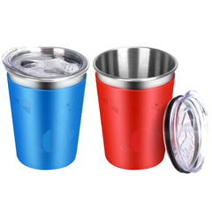 ShineMe space-character sleeves kids cup 2-pack for easy ID and play