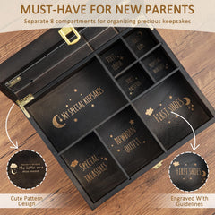 Shinlar baby keepsake box milestone cards set keeps baby memories organized