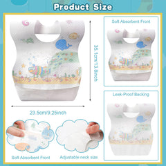 Shinymoon individually packaged bibs ensure clean, ready-to-use feeding time.