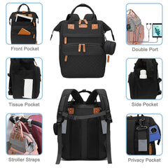 SHITIESHOU 19 pockets organize wipes, toys, and bottles on the go.
