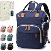 SHITIESHOU diaper bag backpack blue with side pocket for quick items during outings