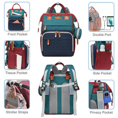 SHITIESHOU diaper bag backpack insulated bottle pockets keep drinks warm on busy days.