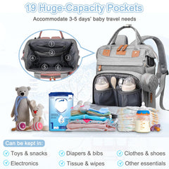 SHITIESHOU diaper bag stroller straps secure bag while strolling.