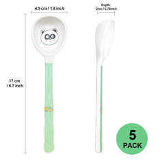Shopwithgreen bamboo kids spoons pattern 3 pairs with bamboo tableware