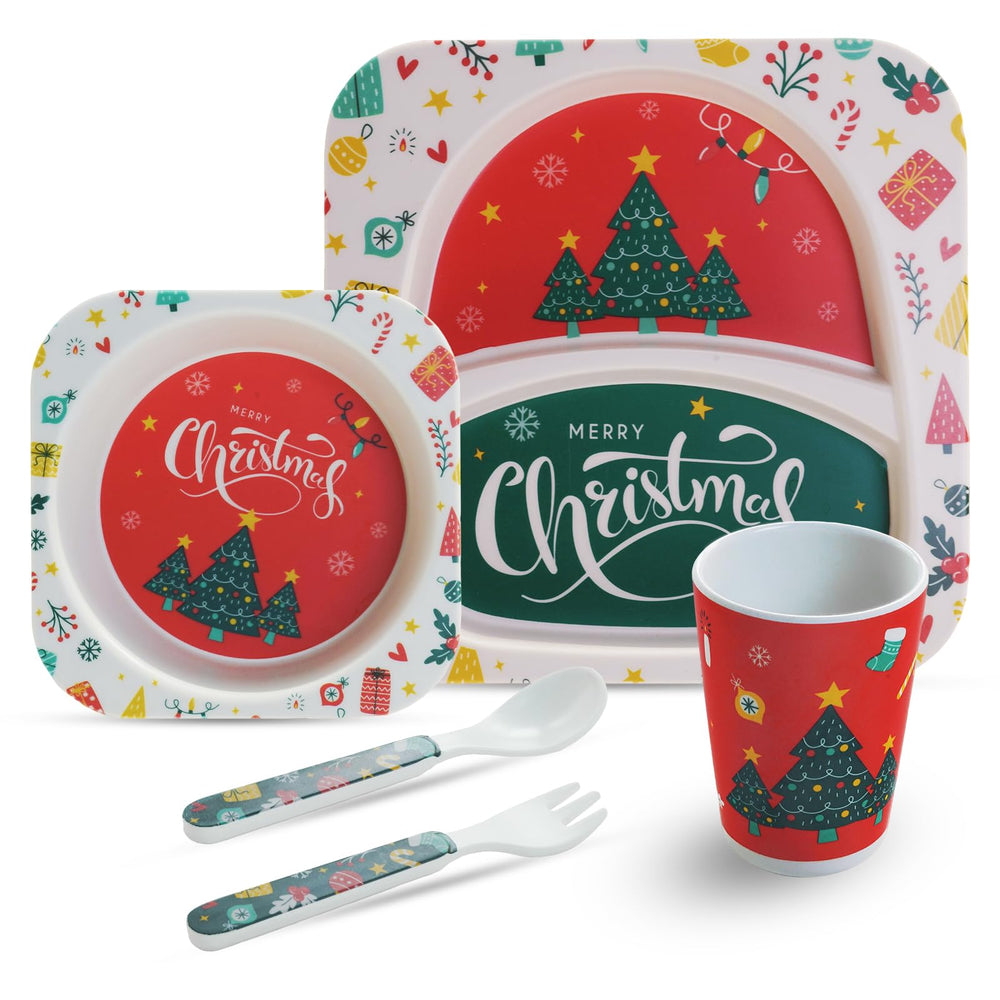 Shopwithgreen square divided plate keeps foods separate for toddlers